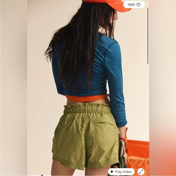 NEW Free People In The Wild Skort Green Cargo Mini Small - Picture 3 of 8
